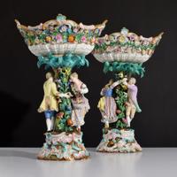 2 Monumental Meissen Compotes & Stands, Centerpieces - Sold for $4,687 on 02-08-2020 (Lot 217).jpg